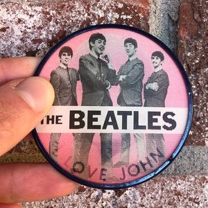 “The Beatles”/“I Love John” Vintage Tilt Button